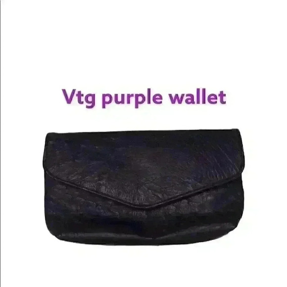 VTG FAUX OSTRIGE LEATHER WALLET - Picture 1 of 6